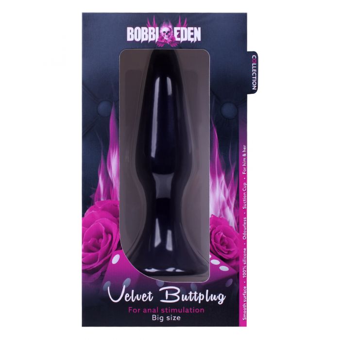 Bobbi Eden The Velvet Butt Plug Big Zwart