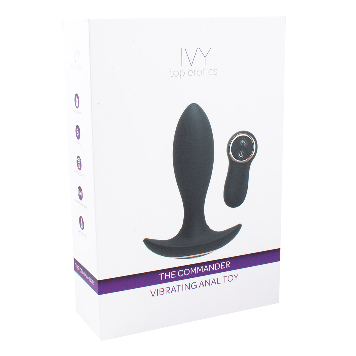 Ivy The Commander Vibrating Anal Toy Zwart